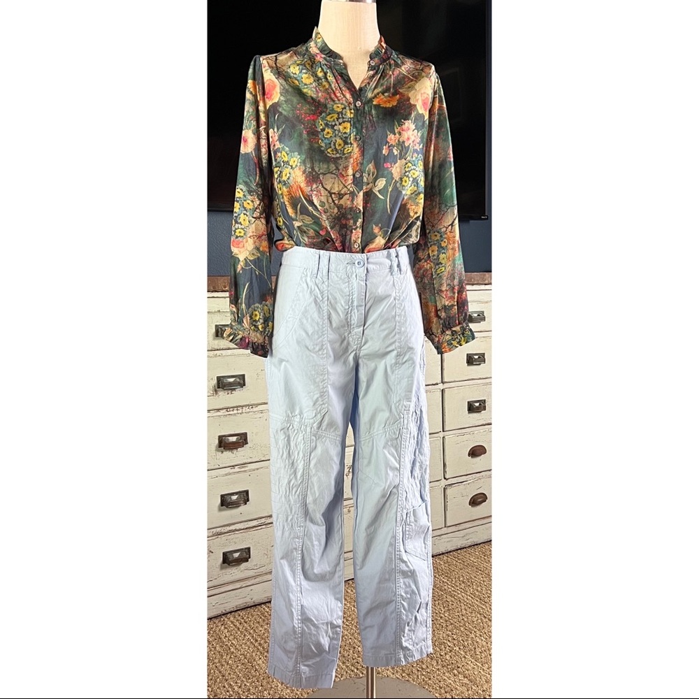Johnny Was Traviata Leda Moody Floral 100% Silk Blouse XS - Picture 5 of 13